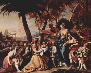 Il salvataggio di Mosè bambino dalle acque, anno 1711, 257 × 322 cm, Palazzo Taverna, Roma